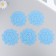 The workpiece of Foamiran "Flower Curly" 10x9.5 cm set 5 pcs. Ribbed bright blue
