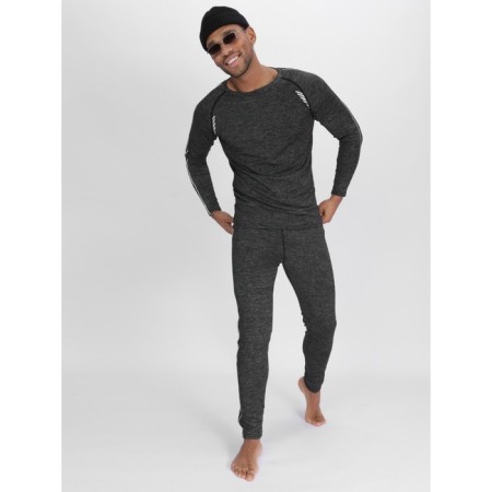 Male thermal underwear, size 46-48, dark gray color-12