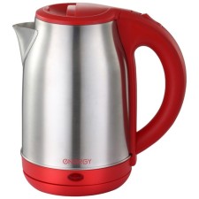 Electric kettle Energy E-201, Metal, 1.8 L, 1500 W, silver-red