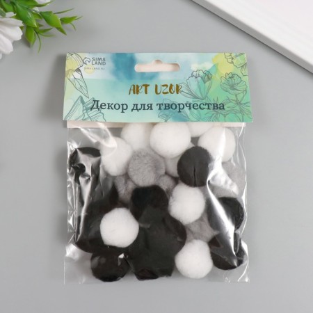 Decor for creativity "Pomponchiki. Classic" d = 2.5 cm set 30 pcs-2