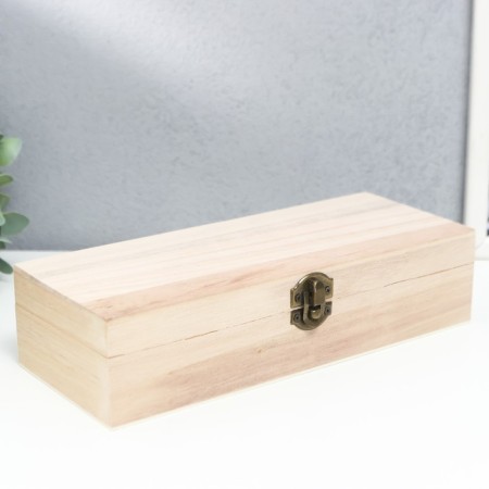 Casket wood under the painting "rectangular with hook" 24x9.5x6 cm