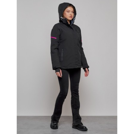 Ski jacket female, size 46, black color-16