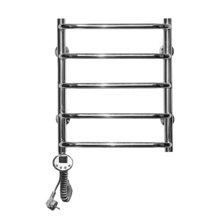 Domoterm electric heated towel rail "Stefano", 400 x 500 mm, 5 crossbars, left, chrome