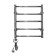 Domoterm electric heated towel rail "Stefano", 400 x 500 mm, 5 crossbars, left, chrome
