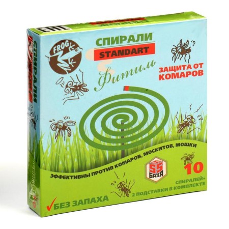 Spirals from mosquitoes "Frog", standard, set, 10 pcs
