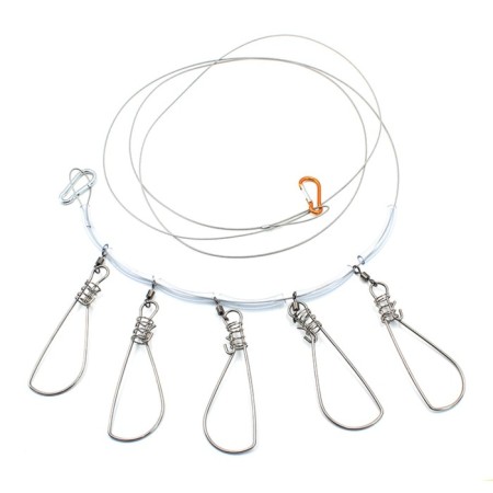 Kukan namazu cable metal 2.5 m, d = 1.5 mm, 5 carbines on the spring, package package