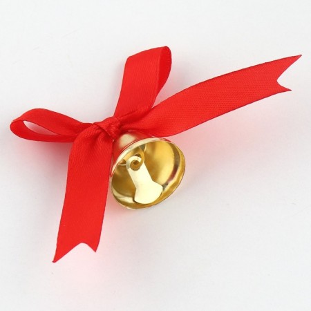 A bell on a pin with a bow for graduation, red, d = 2.6 cm-2