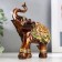 Souvenir Polystone "Elephant in Bright Popone with Gold" MIX 12x6.5x13 cm