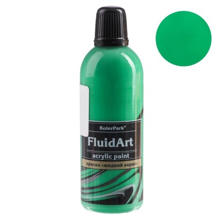 Acrylic paint for technology fluid art, klerpark, green, 80 ml