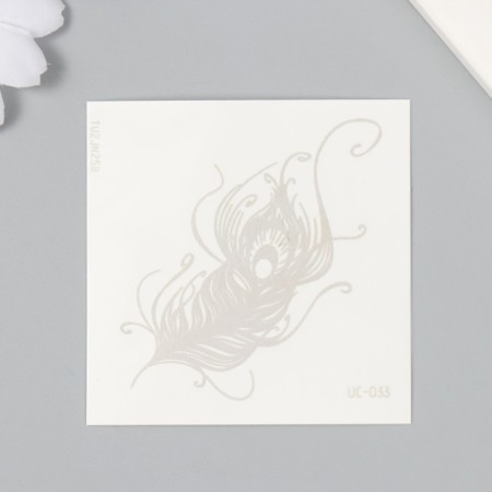 Tattoo on the body blue waterproof "Peryshok" 6x6 cm