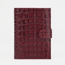 Cover for autoDocations and passports on the button, burgundy color