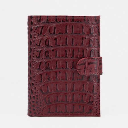 Cover for autoDocations and passports on the button, burgundy color