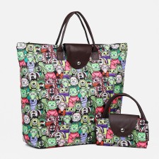 Lightning bag, folding, green color