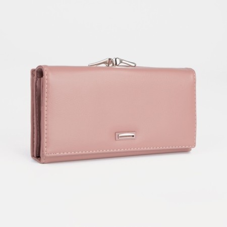 Women's wallet on magnets, pink color