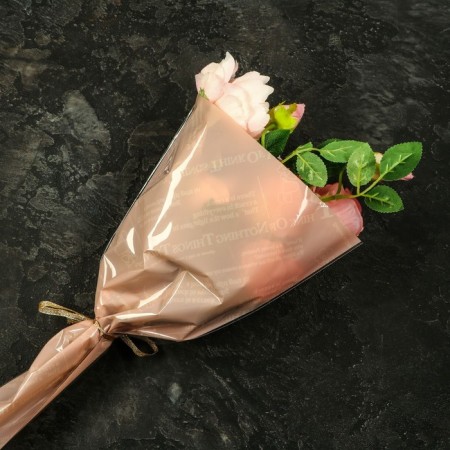 Package Flower cone, pink, 28x9x44cm ± 1cm-1