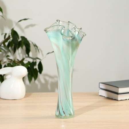 Vase "Wave" 28 cm, green-margan