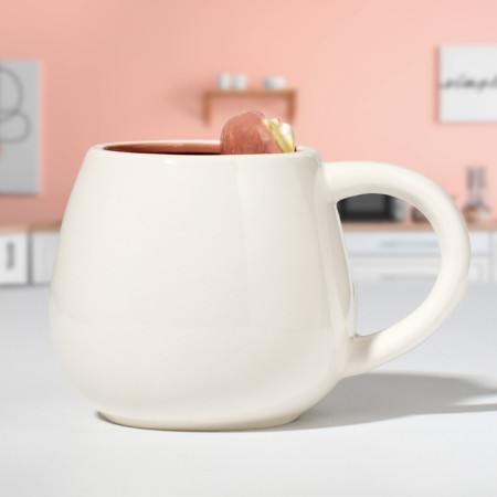 Ceramic mug “Tea is the best start of the day”, 300 ml, white color-1
