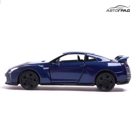 Metal machine Nissan GT-R (R35), 1:32, doors, inertia, blue color open-5