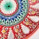Rishtan ceramics "Patterns", 33 cm, red