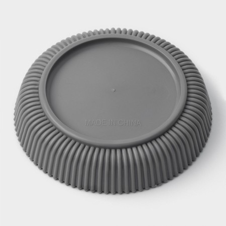 Pot for flowers with a pallet, 12 × 11.5 cm, gray color-4