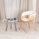 Vimta chair (Mod, 8021) wood / eco -leather, natural / white 69x56x77 cm
