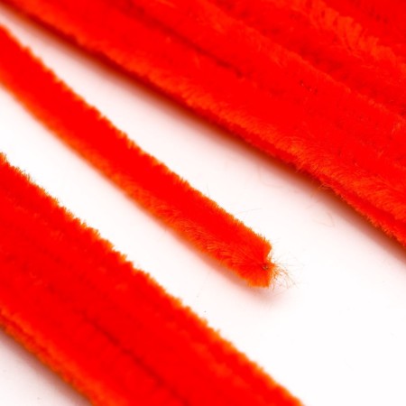 Wire with pile for crafts and decor set of 50 pcs., Size 1 pc. 30 × 0.6 cm, orange color-1
