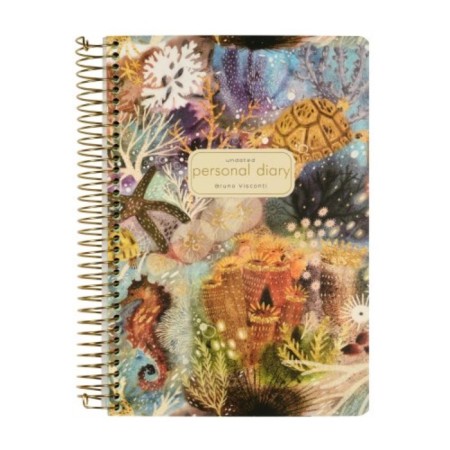 Deliciper of Leduced A5, 136 sheets on the crest of Cute Dairy "Fantasy. Corals", solid cover-1