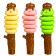 Developing toy "snake", color mix