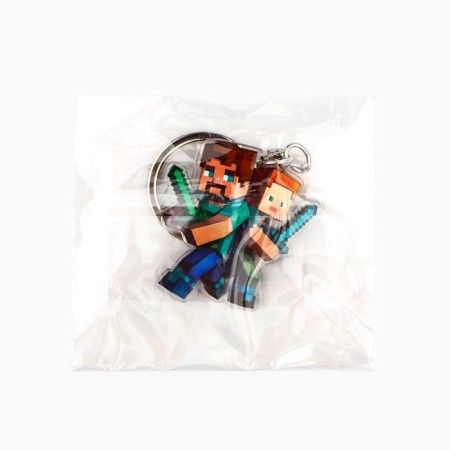 Key keychain Children's acrylic "Minecraft", 4.2 x 9.5 cm-3