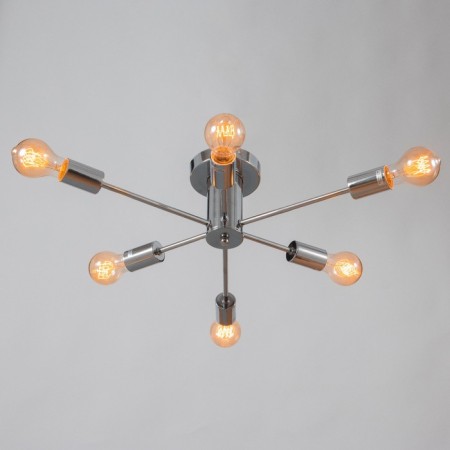 Ceiling chandelier "Orion" 6x60W E27 Color: Chrome-1