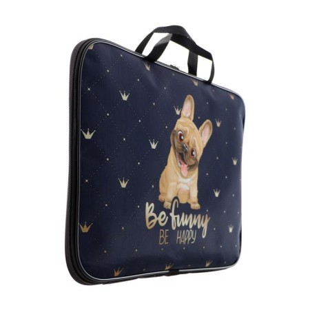 Folder for drawings and drawings A3, 470 x 350 x 20 mm, with handles, textile, calligrata "bulldog"-1