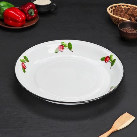 Cherry Orchard dish, 4.5 l, d = 40 cm, white color