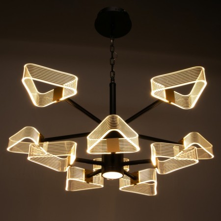 Chandelier 1702/10 LED 204W 3000-6000K Black 95x95x80 cm Bayerlux-4