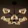 Chandelier 1702/10 LED 204W 3000-6000K Black 95x95x80 cm Bayerlux