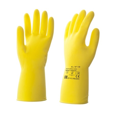 Gloves Latex reusable yellow, size XL-4