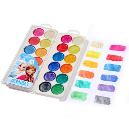 Watercolor pearl "Cold heart", 12 colors, without brush-5