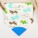 Bandana Bibslate Bibslate/Snoby for feeding, waterproof with a teetker on the button, the color is blue, mix