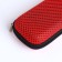 Lightning glass case, length 15 cm, red color