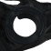 A mask for a horse with a limiter of vision, black