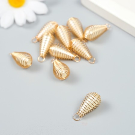 Decor for creativity plastic "Pearl-fireplace spiral with loop" NR 10pcs 2.5x1.1x1.1 cm-1