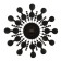 Wall clock, series: openwork, "dawn", smooth move, 48 x 48 cm, d-15 cm