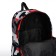 School backpack from textiles on lightning, 3 pockets, red color