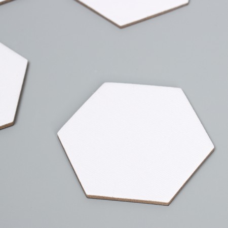 Set of canvases on the magnet, 4 pcs. "Hexagon", 7.5 cm.-6