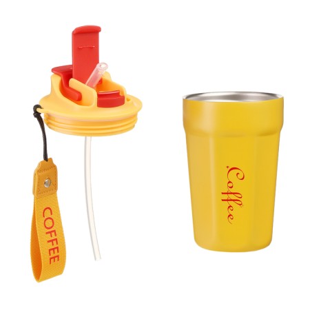 Thermal circle, 380 ml, Coffee "Master K", retains heat up to 6 hours, yellow-4
