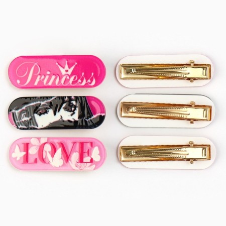 Hair hairpin "Pink mix", 4.5 x 1.5 cm-1