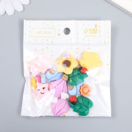 Decor for creativity plastic "Funny Assorted" set 10 pcs 2.8x2 cm-4