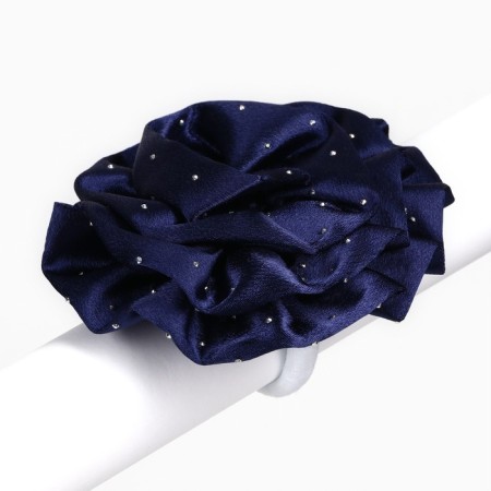 Outlet. Bant for hair on elastic band, 11 cm, dark blue, kitty Marie-4