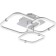 Ceiling light ESCADA, 10280/3LED. 1x77W, LED, 4870LM, 3000/4000/6500K, 580x605x160 mm, chromium color