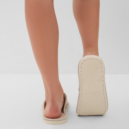 Women's slippers, size 40-41, beige color-3