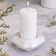 Square Square from gypsum with mowed corners is small, 9x3.5cm, white mother of pearl